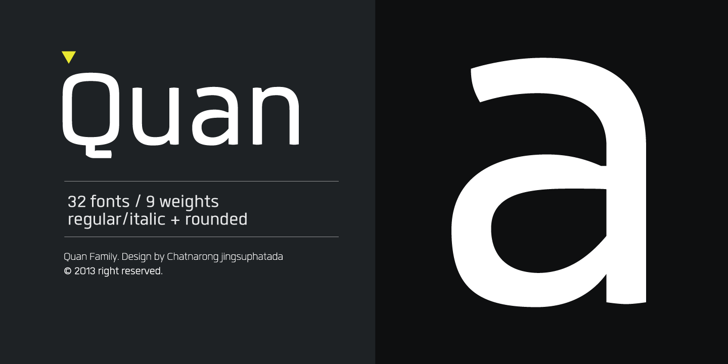 Beispiel einer Quan Rounded Black Italic-Schriftart